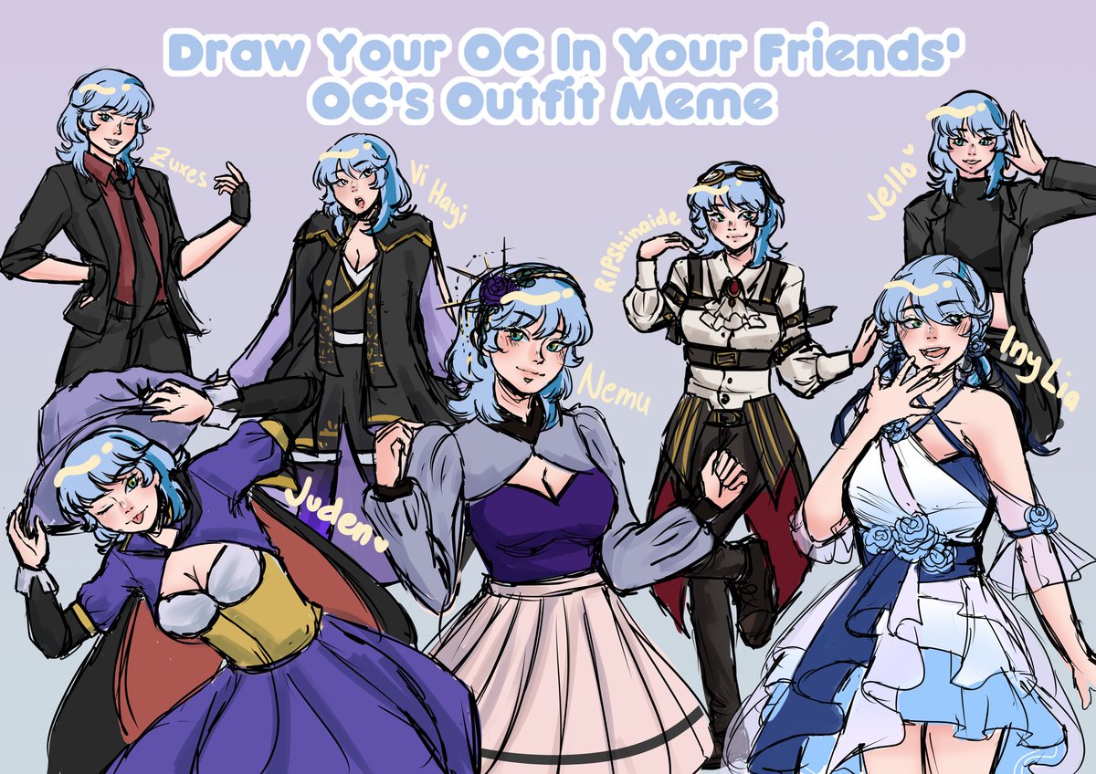 ⭐Draw Your OC In Your Friend's OC's Outfit Challenge!!⭐ Wwowowoww Yuube  wearing diff fashioonn!!! \u003e:00 shes a fashionista so like shes willing to  try out diff styles HEBDNSJSWJ, image size:1200x848