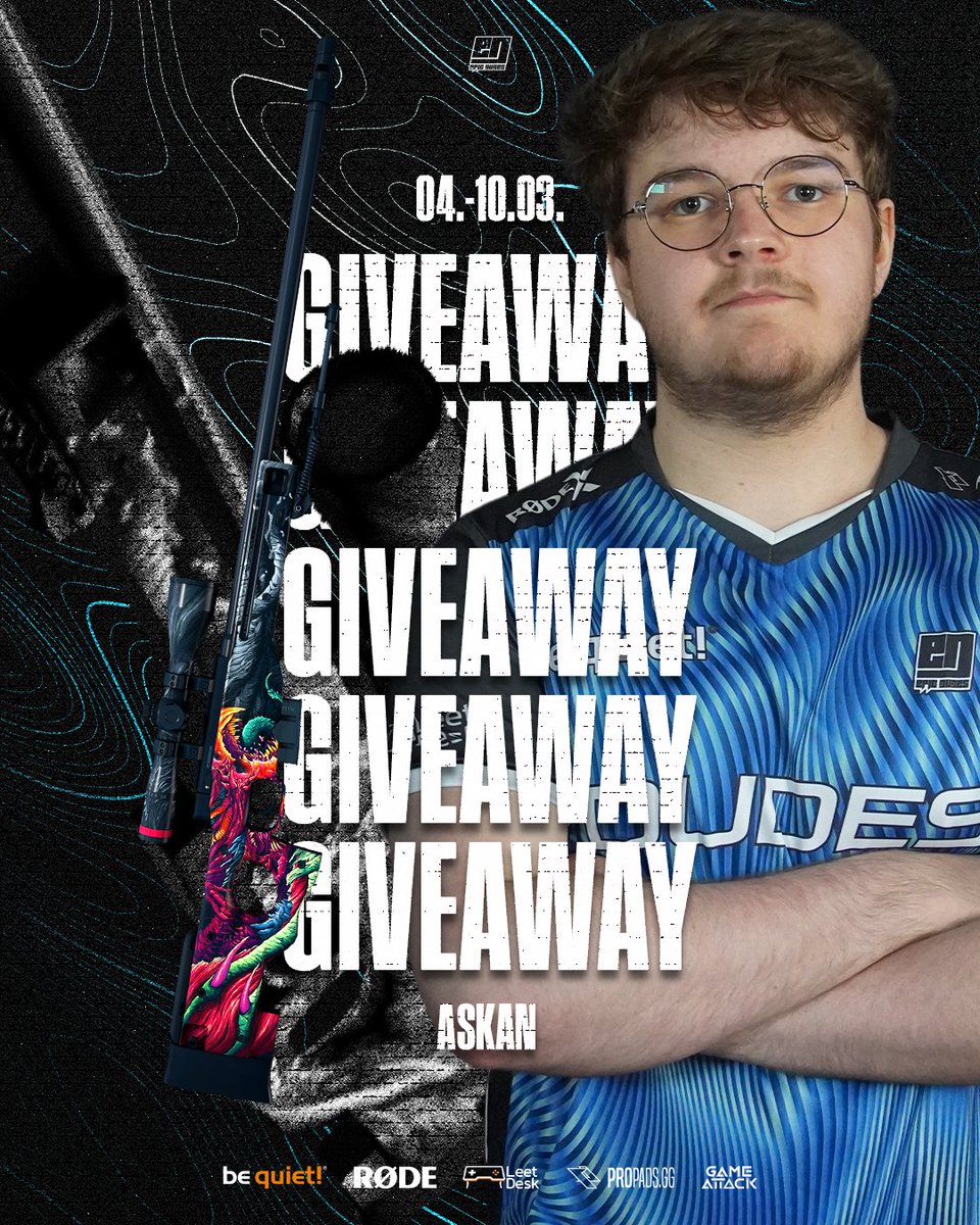 EPICDUDESGAMING's tweet image. Last one! 😎
#Giveaway
AWP Hyper Beast - FT

ℹ️ Conditions of Participation:
❤️ follow @AskanHydra 
💙 follow @EPICDUDESGAMING 
🔁 retweet this tweet 
🧑‍🤝‍🧑 tag a homie

ℹ️ Participation deadline: 10.03.2024 - 20:00 CET  
 #skins #freeskins #cs2skinsgiveaway #cs2skins
#Giveaways