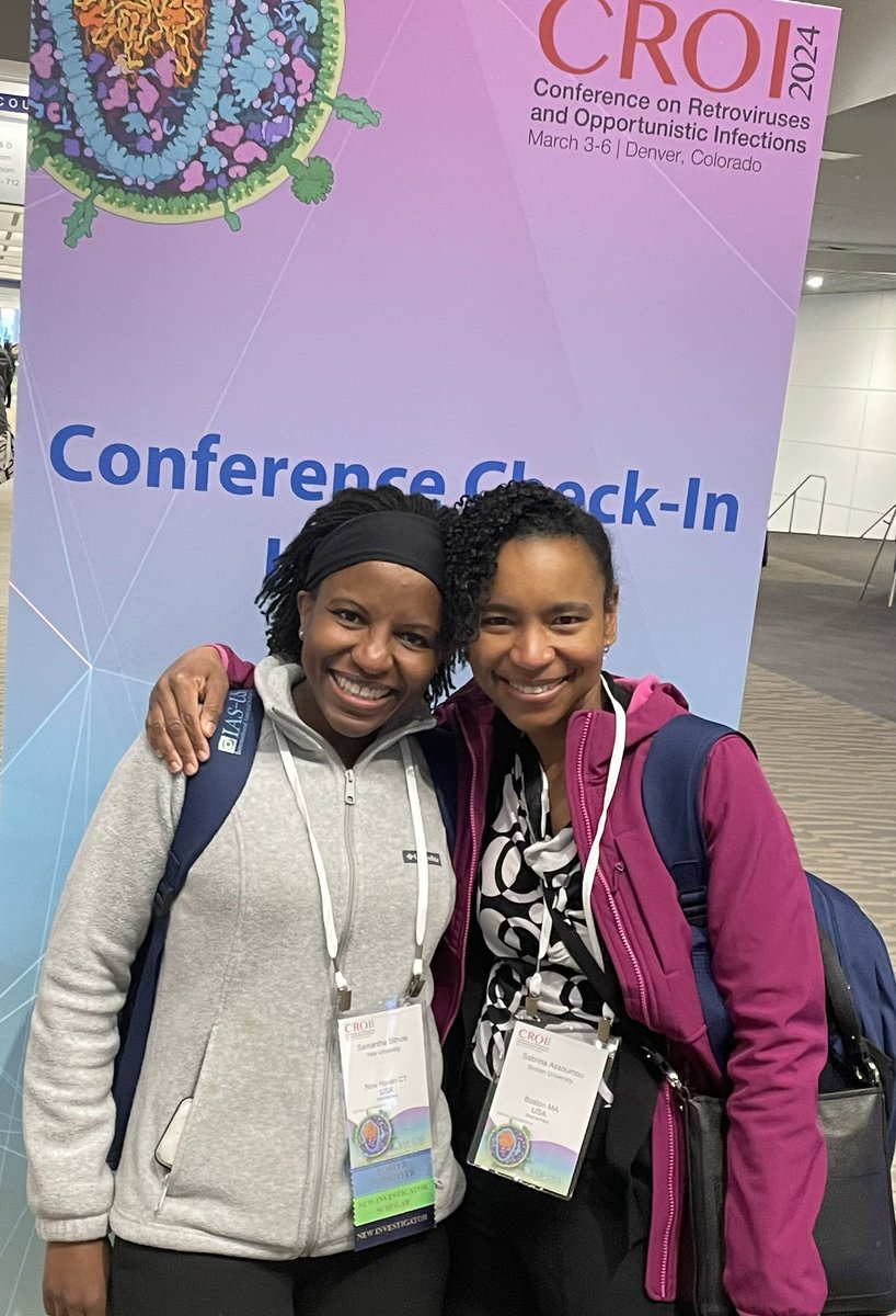 Best part of #CROI2024: reconnecting with old colleagues and friends. So great seeing you @sam_pharmd! Congrats on presenting CROI poster during residency! I am so impressed. Can’t wait to see you grow. Cc:@The_BMC @YaleNeurons