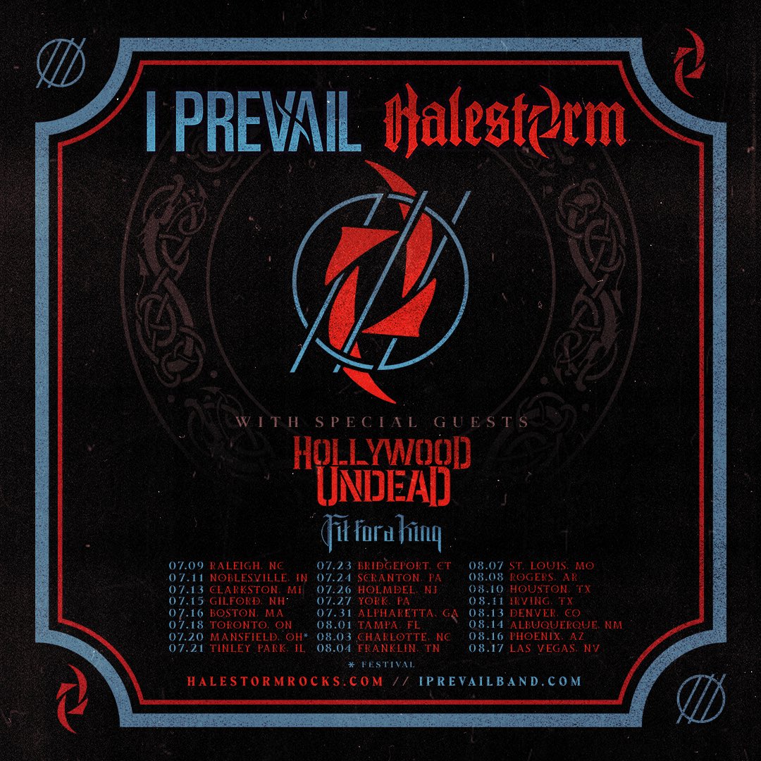 We’re going on tour with @Halestorm and special guests @hollywoodundead and @fitforaking Tickets go on sale this Friday at 10AM local time
