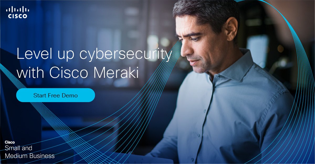 kamoras95's tweet photo. As a @Cisco customer, you know the power of using best-in-class security. But you can leverage the power of Cisco security even more by leveling up your cybersecurity. Start your free demo and trial @Cisco Meraki and block 98% of threats. #SMB
https://t.co/zc3MuVaQkZ https://t.co/byovNFGahz