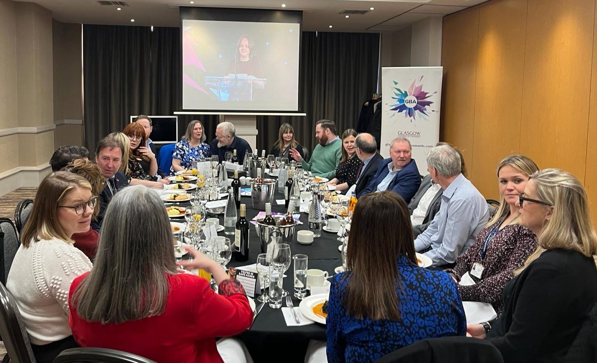 GlaChamberEvent's tweet photo. Today we were delighted to welcome our @GlasgowBusAward 2023 Sponsors for lunch to celebrate the successes of #GBAsilver and take a look to the 2024 GBAs. Thanks to all who came along, and to @ThePipingCentre and Optimum Business Growth for sharing their winning journeys. https://t.co/jcKoTjOVql