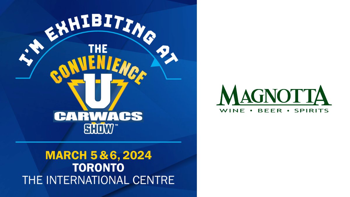 #ConvenienceUCARWACS2024 proudly welcomes Magnotta Winery Corporation as a show exhibitor. Come meet the team live and in person March 5 &amp; 6, 2024 at The International Centre! magnotta.com
