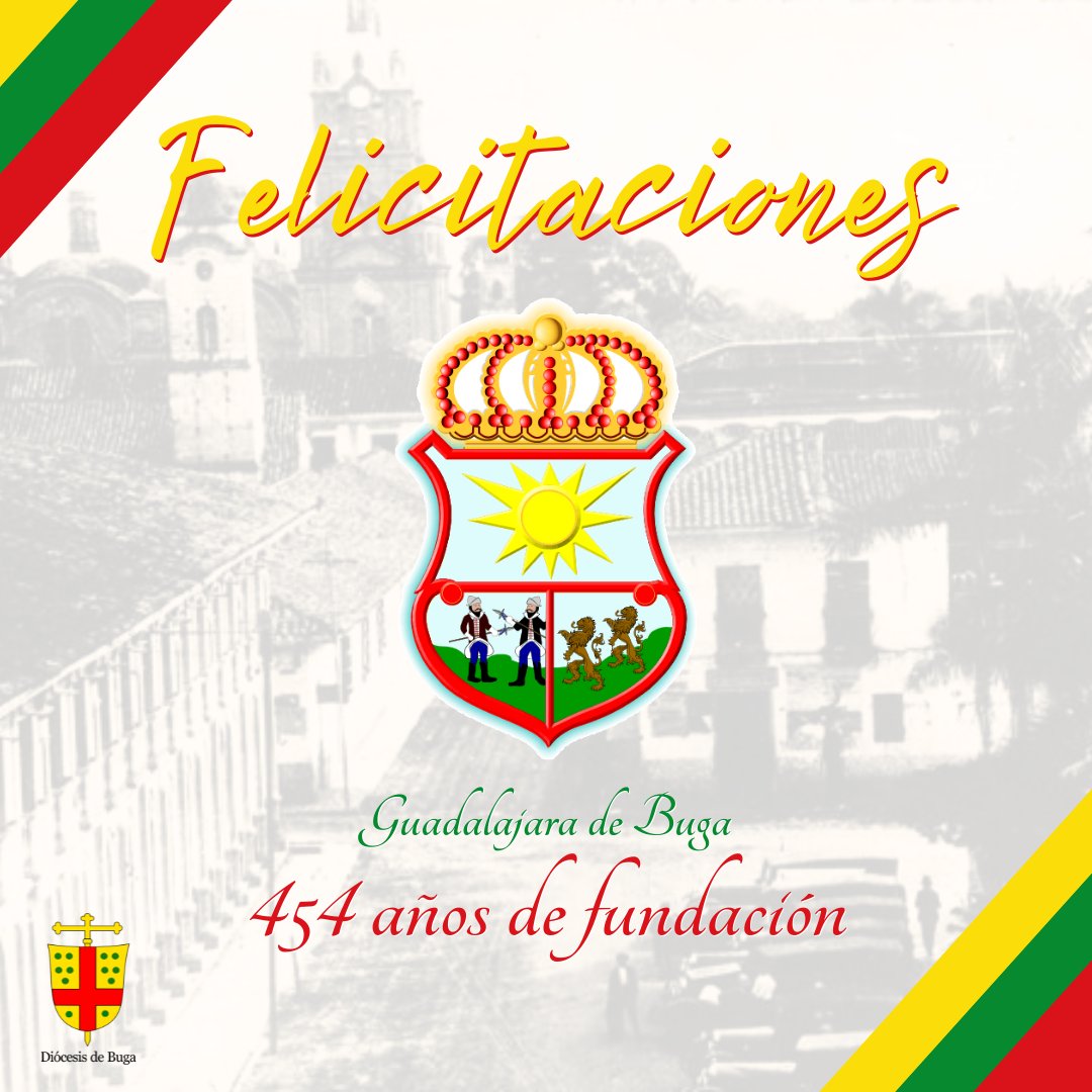 #Hoy felicitamos a la noble ciudad de Guadalajara de Buga, en su aniversario de fundación. Que Dios siga bendiciendo con prosperidad y mucha fe a esta gran ciudad.
#454Buga <a href="/AlcaldiaBuga/">Alcaldía de Buga</a>