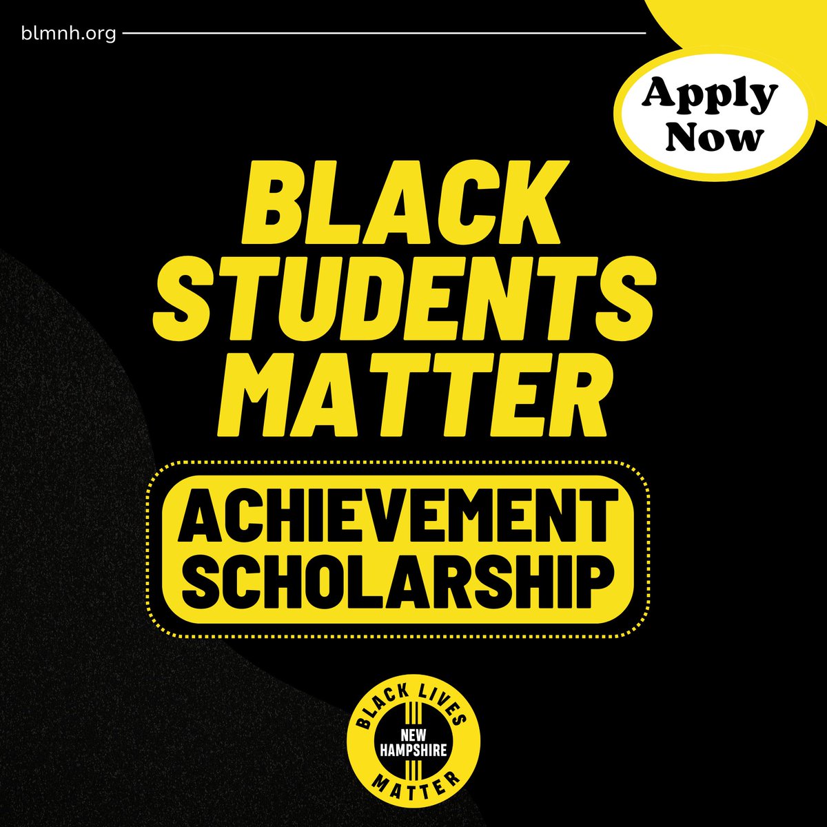 ✨📚 BLM New Hampshire Scholarship Opportunity 🎓

Supporting the aspirations of our Black youth is critical to our fight for racial justice. Education is liberation 🖤

Application is open until June 1st, click the link below for details!

🔗 Apply now: blmnh.org/BLMNHScholarsh…