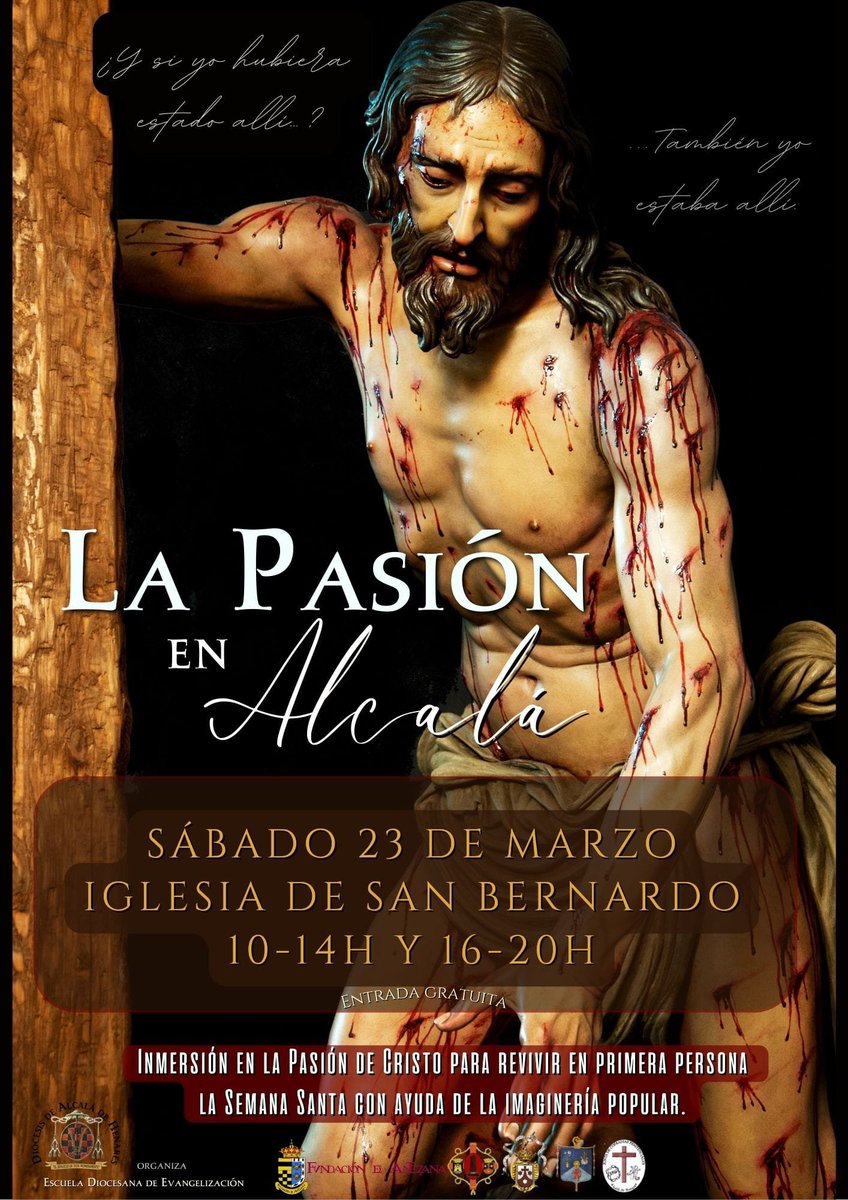 edealcala's tweet photo. ¿Te imaginas el haber estado en la Pasión de Cristo? Sumérgete y revive en primera persona este magno acontecimiento el sábado 23 de marzo. Entrada gratuita. #Edevangelizacion @obispadoalcala #AmordeDios https://t.co/pKbJRDerjI