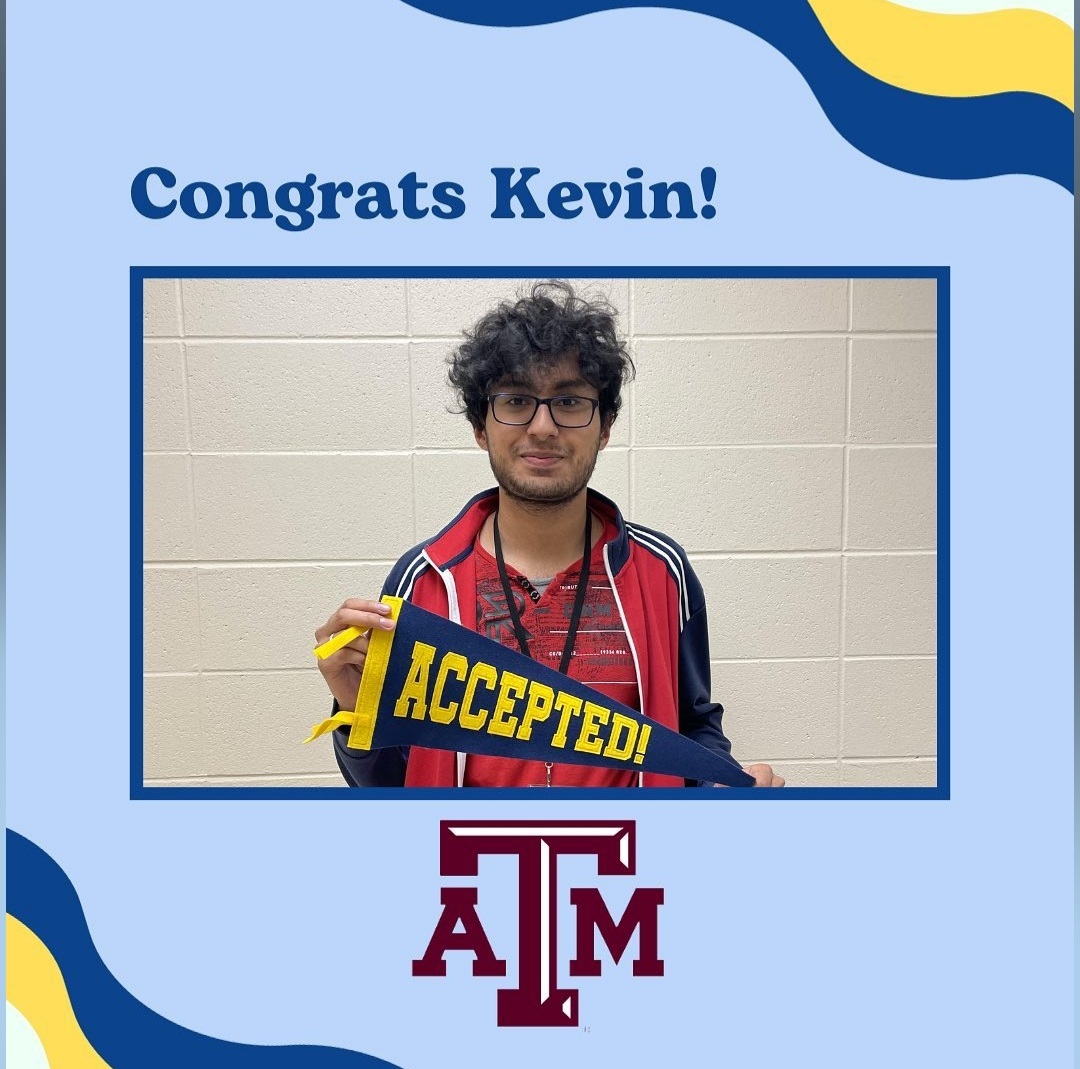 Congratulations Kevin on your College Acceptance to Texas A& M!!!
We are so proud of you!
#TRIOWorks #Accepted #trioets #aggieland #TexasAMAggies