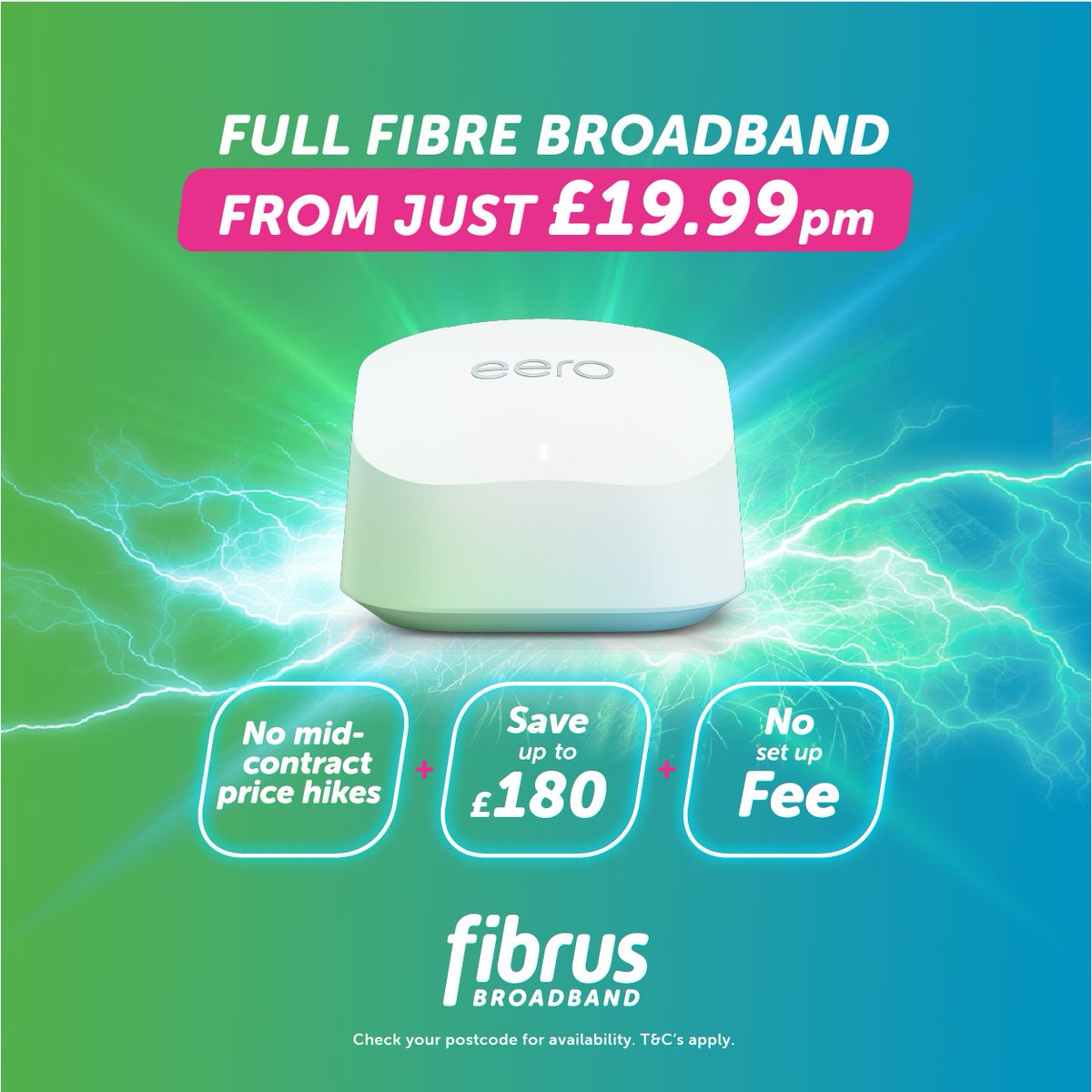 🌸 #March is here, and so is our #SALE! 🌸

#Spring into action with fibrefast speeds, an award-winning router, and ZERO setup fee from £19.99pm! 🤩 Plus, lock in your price for 18 months and save up to £180! 😱

Switch now 👉 ow.ly/7Isl50QKGHG

#SuperSavings #FullFibre