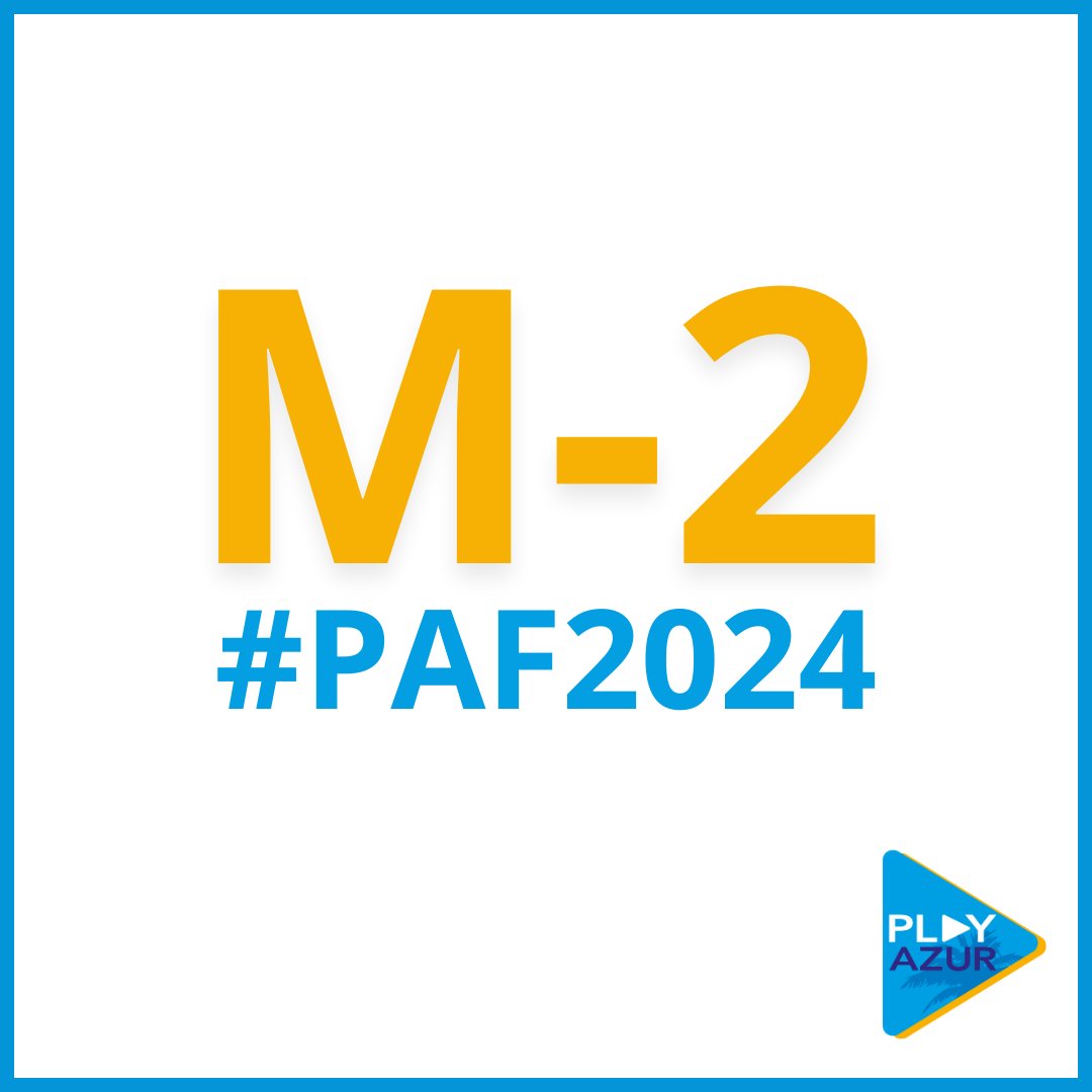 PlayAzur's tweet photo. ⏳Plus que 2 mois avant le Play Azur Festival 2024 ! 🎉

Restez connectés pour les annonces exclusives. 1 annonce par jour à partir de mercredi. Nous espérons que vous êtes prêts ! 😱

🗓️Rendez-vous les 4 &amp; 5 mai au Palais des Expositions à Nice

🎟️Lien vers la billetterie en bio https://t.co/kC2hiBNcS1