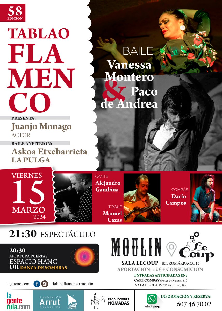 juanilole's tweet photo. #FelizDia #VitoriaGasteiz #Marzo2024 #Alava se #Divierte en .@PubLeCoup #TablaoFlamencoMoulin #MoulinLeCoup #Festival #Araba
#Gaztea #Gasteiz #Vitoria #Mirarte
#Actuaciones #Marzo
#DanzaAlava #DanzaVitoria
#FelizFinDeSemana #Samba #Marzo
#Araba #Álava https://t.co/6fXaVATxOP