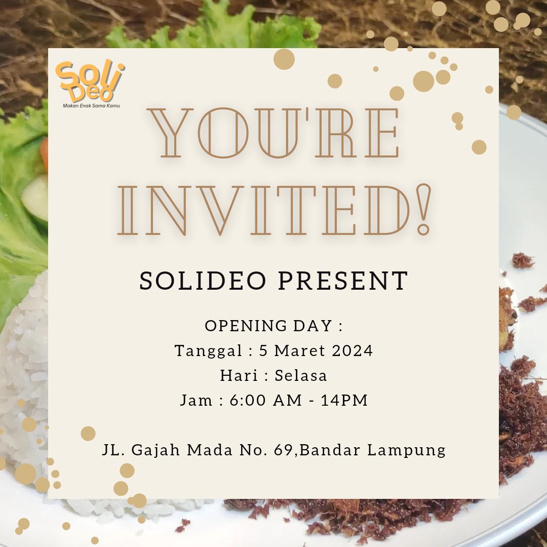 dcilz's tweet photo. Hai , Sobat Solideo #MakanEnakSamaKamu
Ini Yang selalu Kami Nanti"Kan, Hari Dimana Kita bisa bertemu kembali dengan Suasana yang Segar, Dimana Kita Bisa Bertemu Kembali dengan Senyum, Tawa, dan Rasa Syukur , WE ARE BACK !
So Sampai Ketemu Teman" Semua !
JL. Gajah Mada No 69A,lpg https://t.co/COm4Vpt3Ma