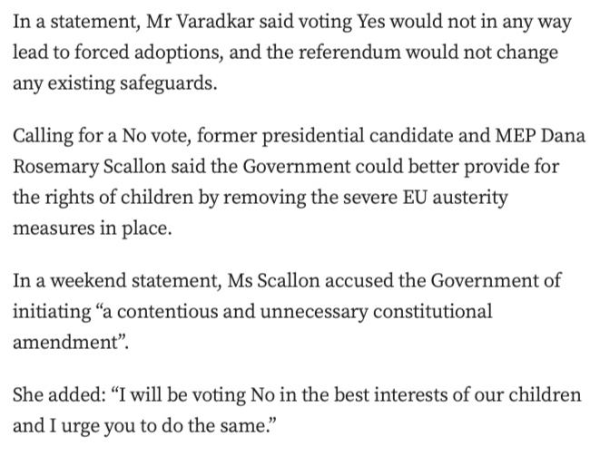 2012 - year of the Children Referendum that created Tusla 

Leo talked about #misinformation even then - he has only one playbook, it only works if you forget about this  tactical weakness (medias job to hide)

#DanaWasRight 
So to #RightAWrong 👉 #VoteNoNo