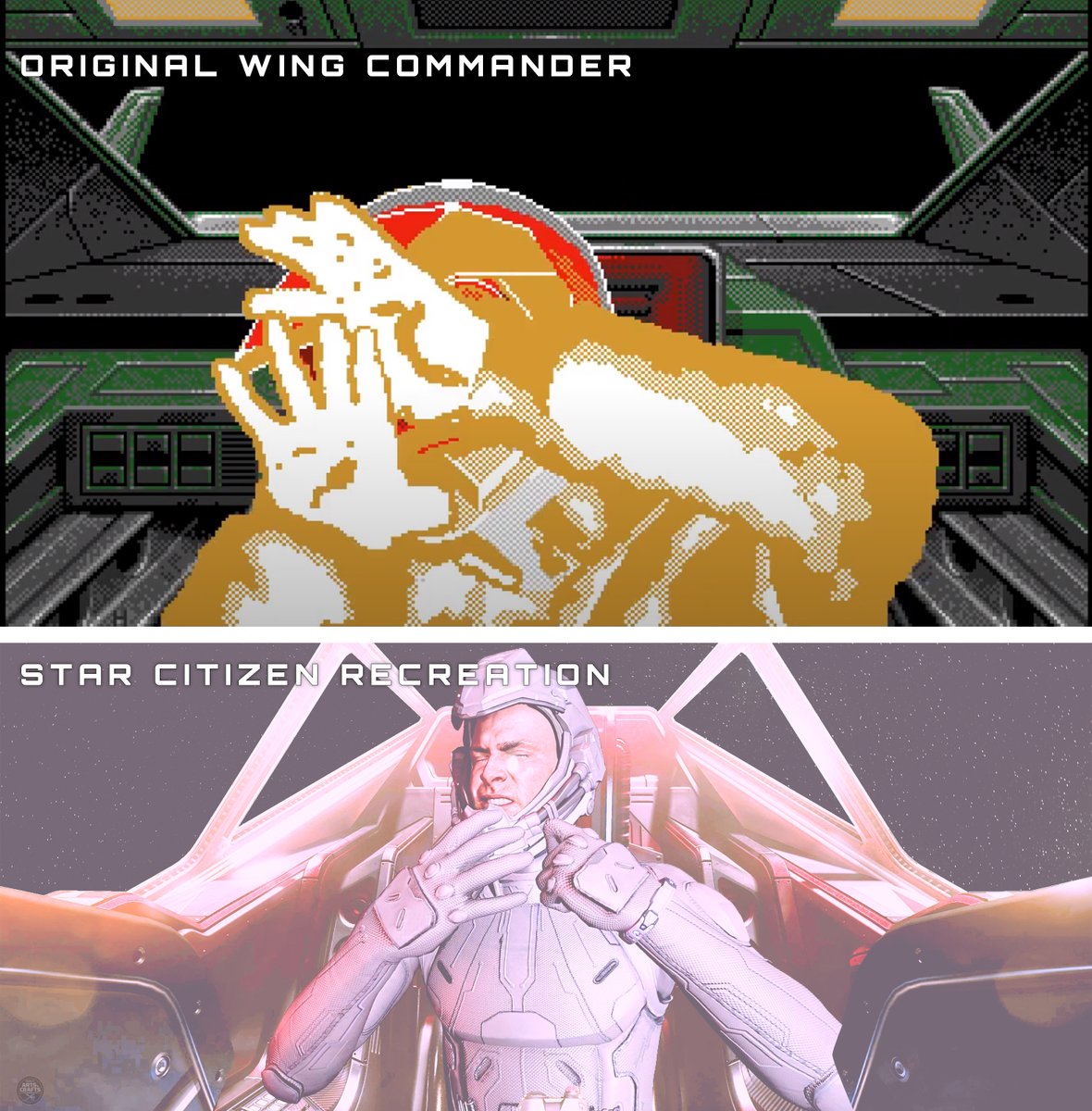 If you never played or don't remember the 1st #WingCommander, here are images from the WC "Post Briefing" &amp; "Death" cinematics that we recreated in #StarCitizen.

<a href="/UthoRiley/">Utho Riley - Composer 🎵</a> used the original game MIDI as inspiration to rearrange &amp; orchestrate it.

🎦youtu.be/3M15bfPa7AA