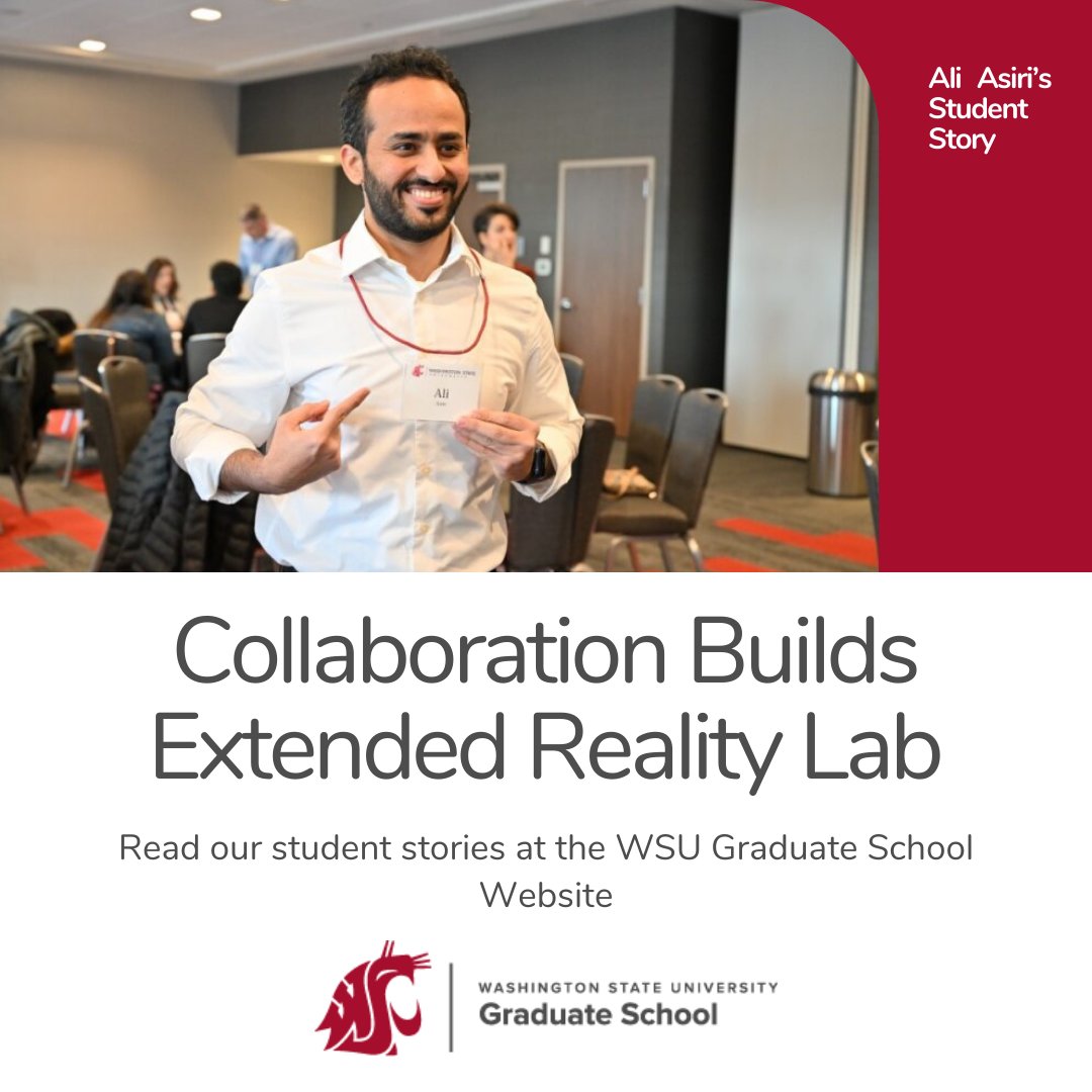Our very own doctoral candidate and GA, Ali Asiri, helps educators use extended reality tools! Read about this innovative approach! ow.ly/qLPZ50QKPt3
#education #technology #extendedreality #WSU #WSUGradSchool #graduatestudents