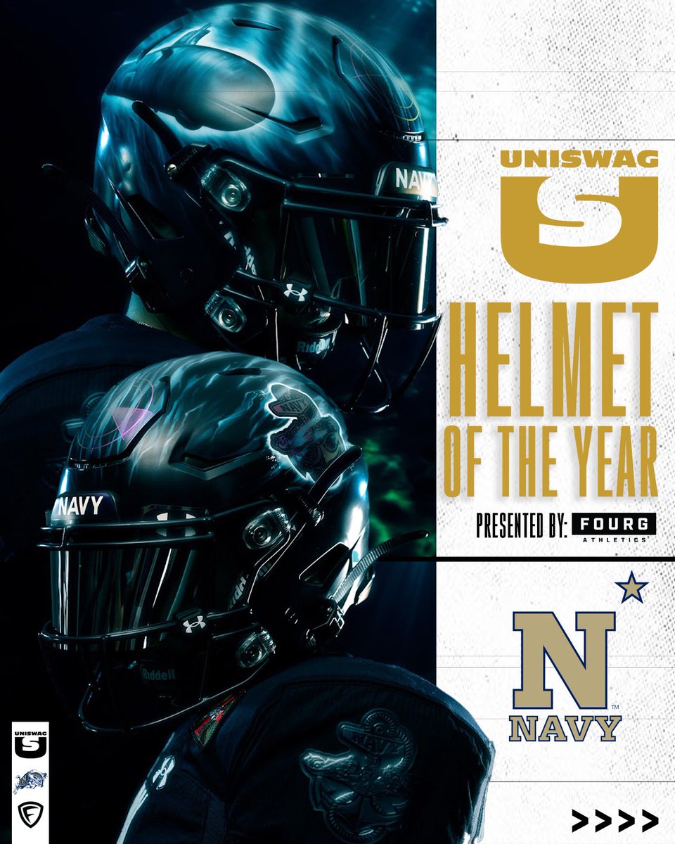 The fans voted @NavyFB the winner of the 2023 UNISWAG Helmet of the Year presented by @FourgAthletics! #uniswag