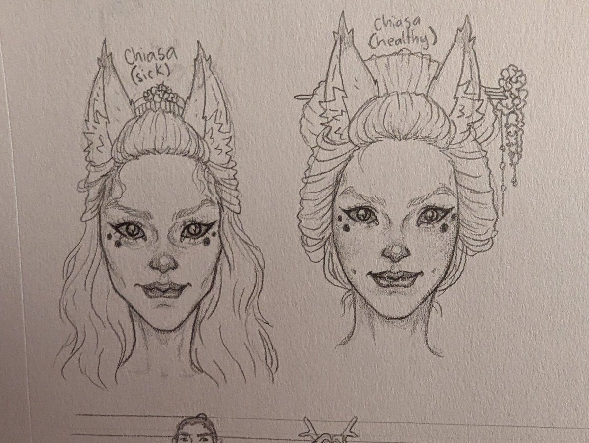 Sweet_Korn_'s tweet photo. Hiro a gold dragonborn fighter, Nana a white dragonborn Handmaiden, Isamu a copper dragonborn monk, and Chiasa a winter Kitsune summoner ✨
#dndart #DnDcharacter #kitsune #dragonborn #dnd #oc #ocart #originalcharacter #originalcharacterart #traditionalart #art #pencilsketch https://t.co/jlrlmWctlY