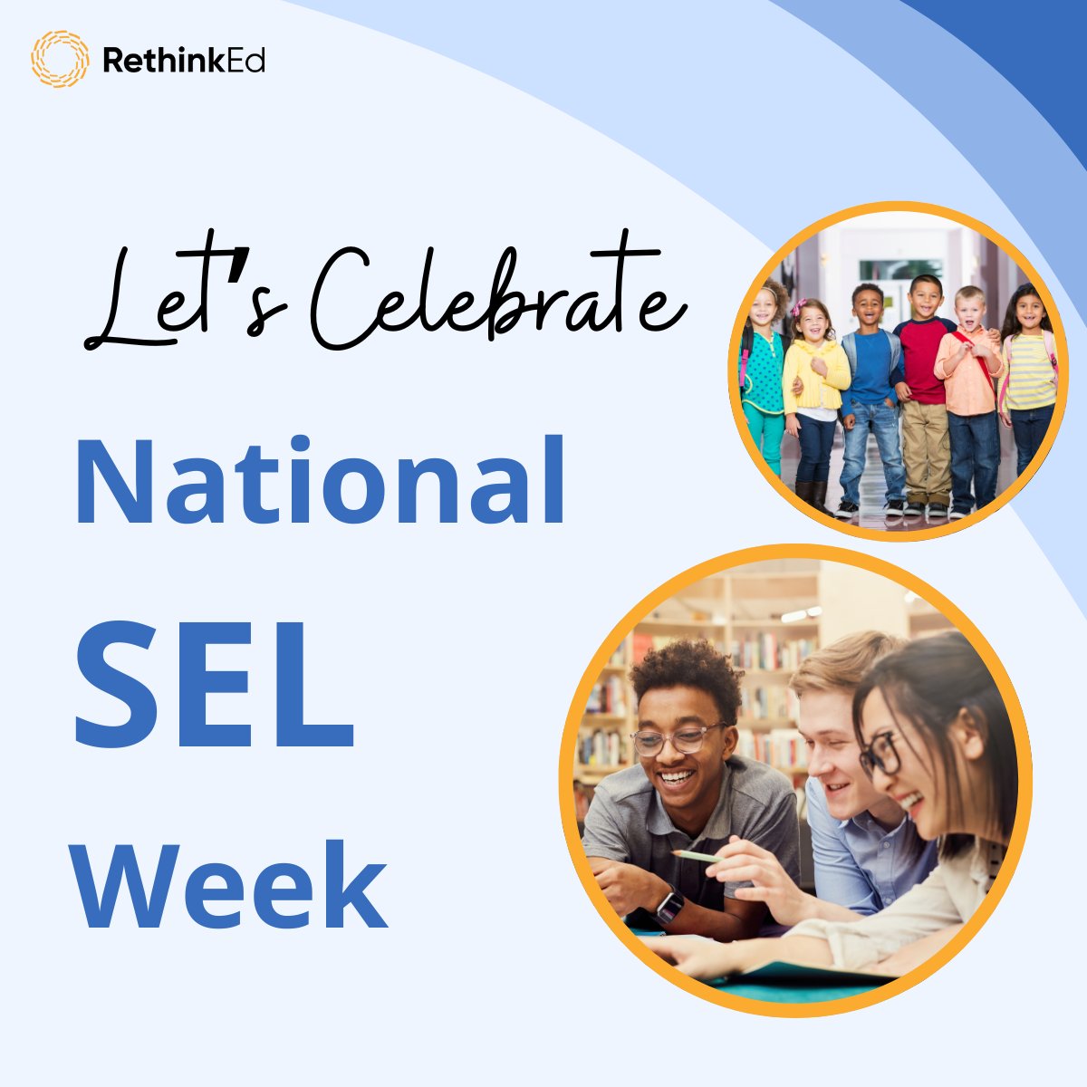 It's National SEL Week! #SEL teaches critical skills like self-awareness, responsible decision-making, relationship building, and more. Let's work together to equip ALL students with the skills they need. bit.ly/3v0lOnA #SELWeek #SELDay #MentalWellness #K12Education
