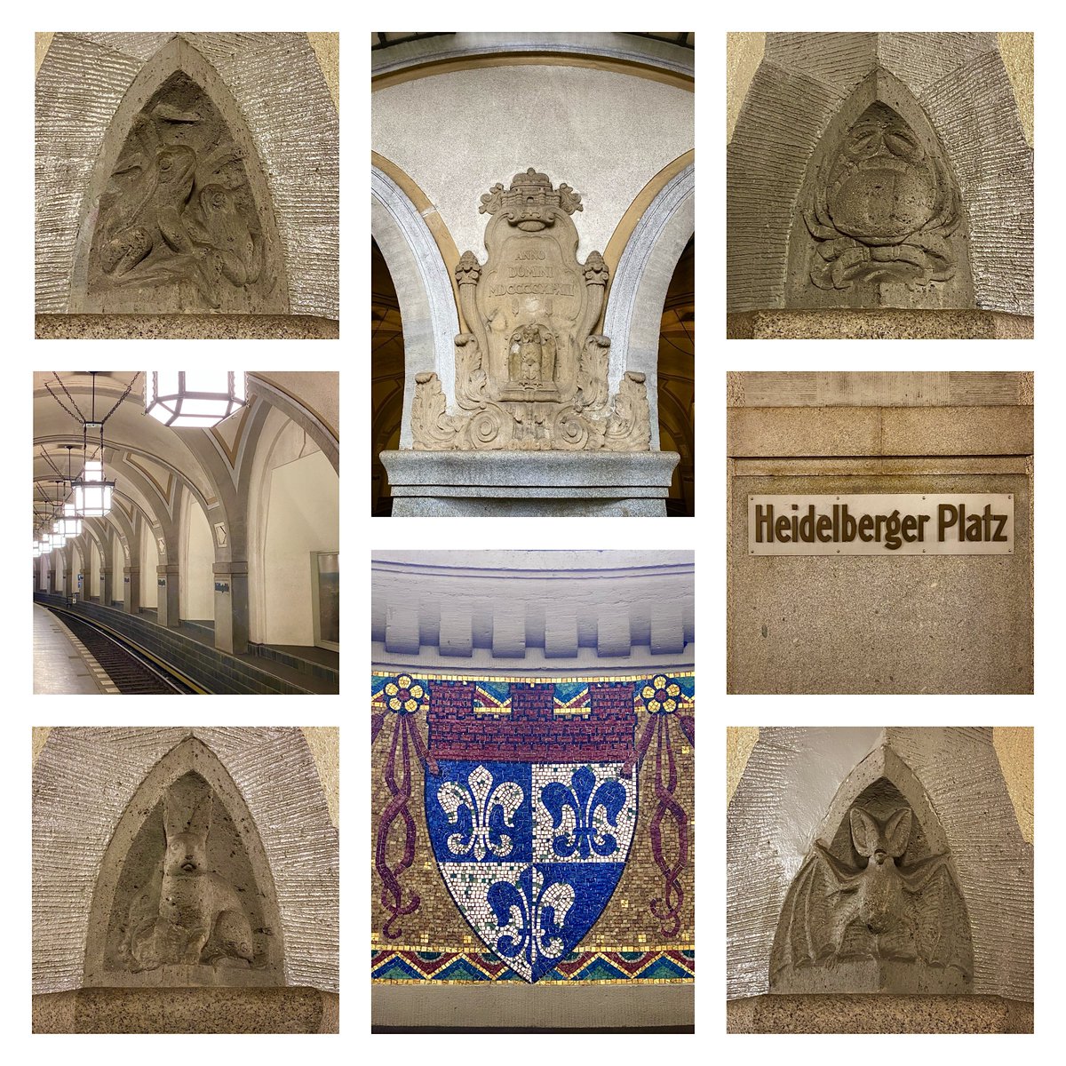 Wealth and prosperity is what Heidelberger Platz station, a U-Bahn station from 1913 in what is now the district of Wilmersdorf, exudes.
