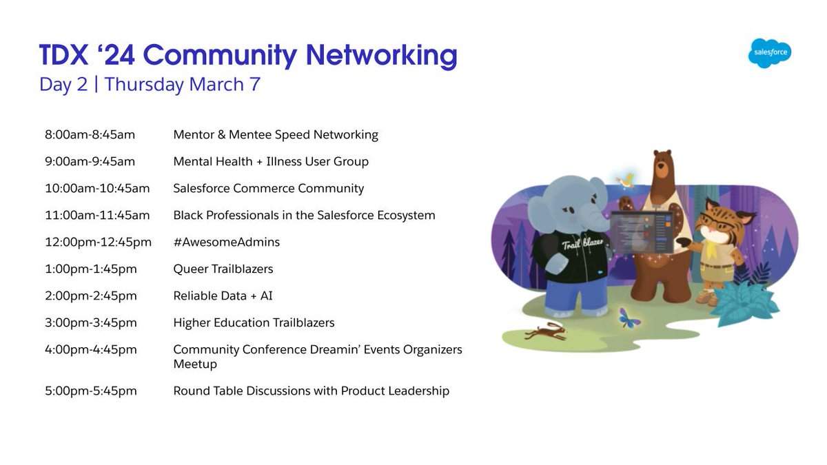 We have two packed days of networking throughout #TDX24, from our #AwesomeAdmin Networking Hour to Women in Tech to LEGOs to coloring sessions and more! Join us in the Community Cove 🎉 bit.ly/TDX24Networking