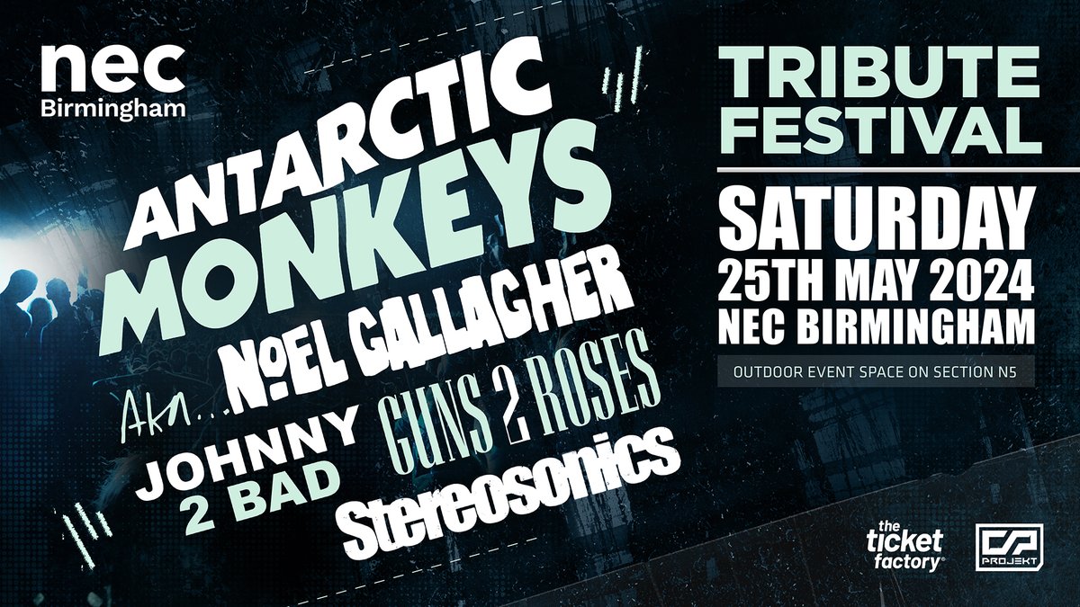 🎶 Get ready for Tribute Festival, an epic day festival featuring the very best tribute acts in the UK with tickets from just £20!

📅 Outdoors at <a href="/thenec/">The NEC</a> on 25 May featuring <a href="/arcticstribband/">Antarctic Monkeys</a>, <a href="/AKANoelG/">AKA Noel Gallagher</a>, <a href="/Johnny2badlive/">Johnny2Bad</a> and more

🎫 Get tickets 👉🏼 bit.ly/431OQQm