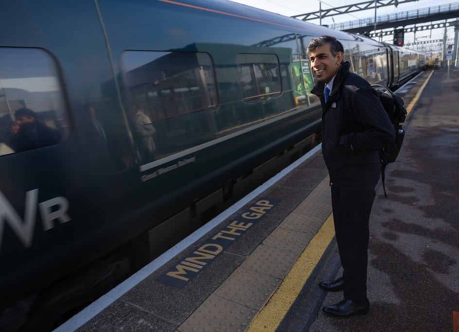 Managed to spare a few minutes to be photographed near a train, before boarding my helicopter.