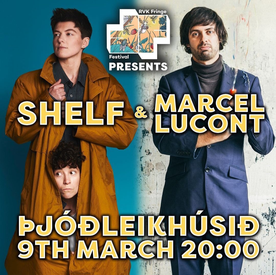 absurdly excited to be going to Iceland for the first time!! please enjoy the only picture where we're the same height as @MarcelLucont @RVKfringe tix.is/is/event/16984…