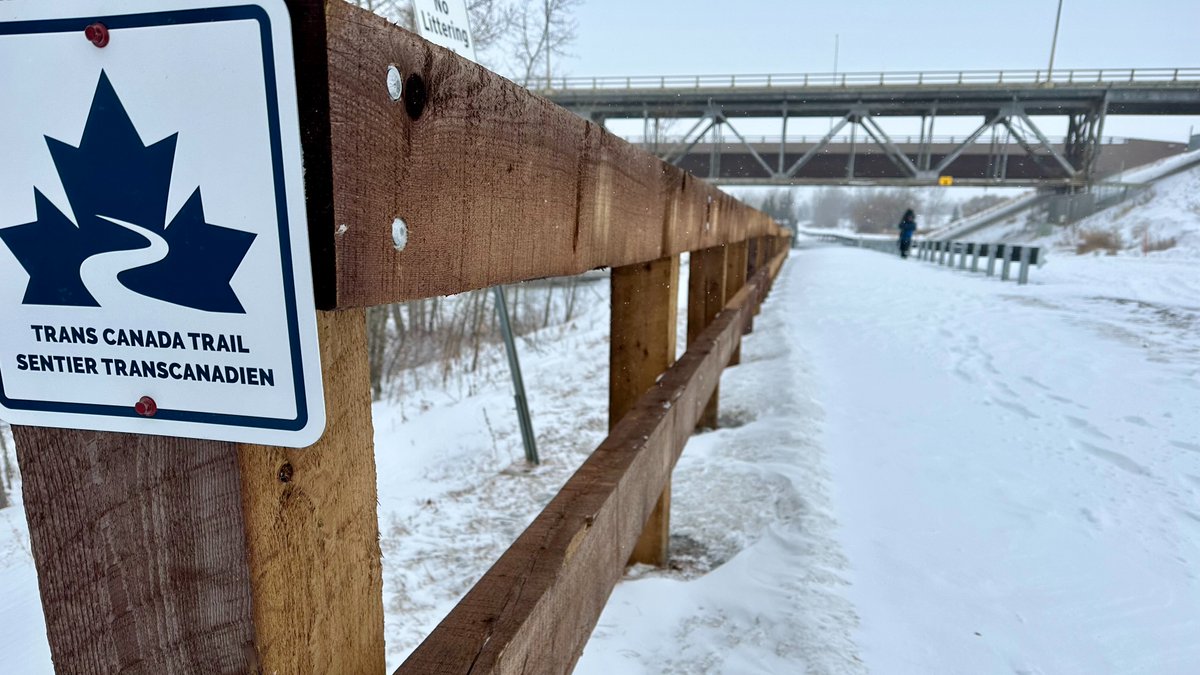 ICYMI we're exploring the new $5M pedestrian bridge on the Trans Canada Trail. Teaser video here: youtu.be/F2chJC_TMiI You can see the whole episode today at 11 a.m. on #CBC📺TV & @cbcgem on #OurYEG. @KristenGabora @TCTrail @RiverValleyPark @CityFortSask @SturgeonCounty #Yeg