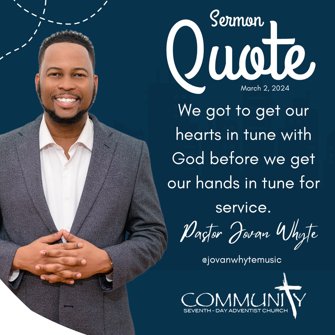 Sermon Quote from Pastor Jovan Whyte