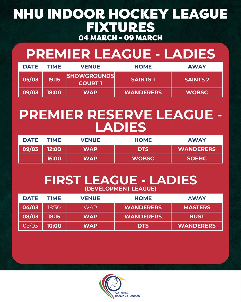 Fixture for the week 04-09 March