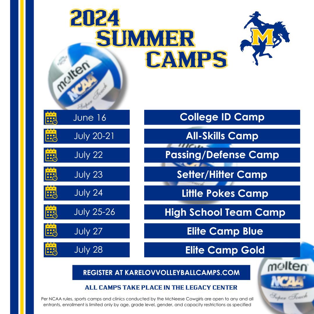 2024 summer camp registration is live! Sign up today at karelovvolleyballcamps.com ☀️😎 #GeauxPokes