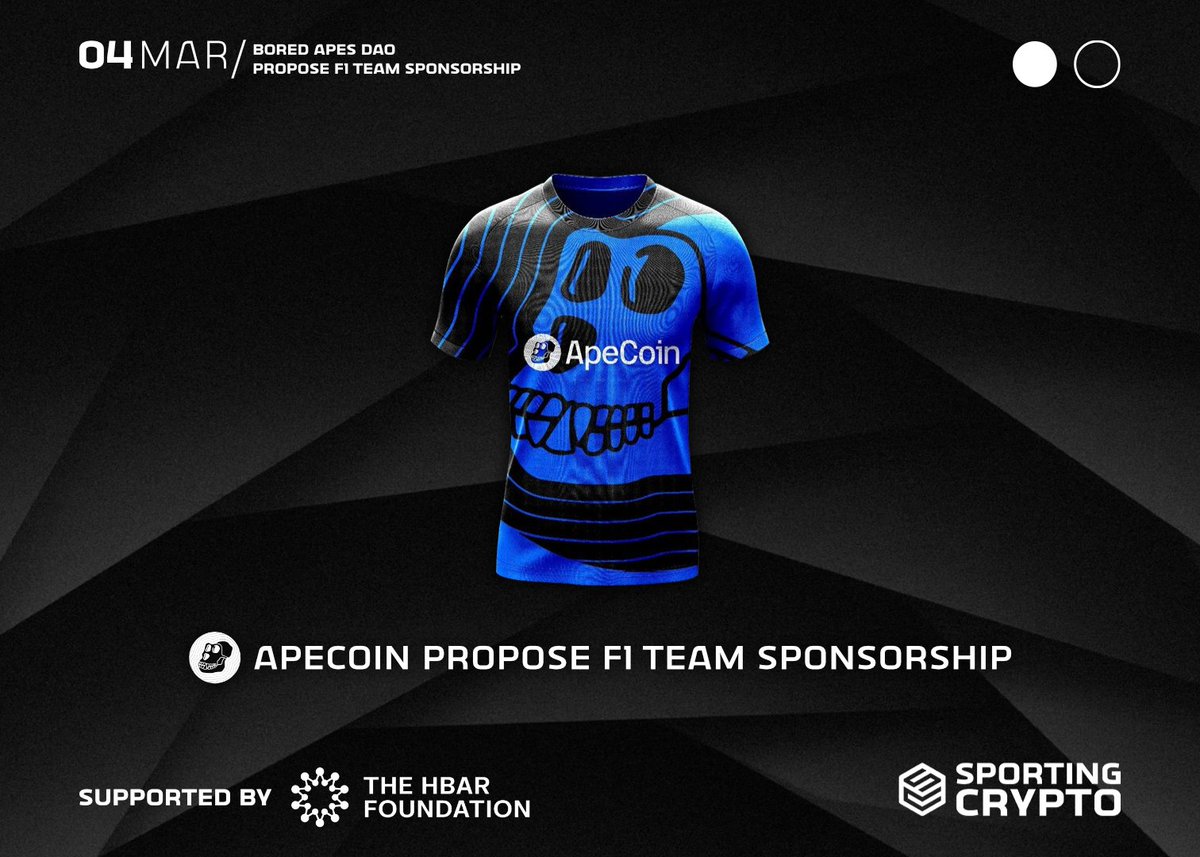 The ApeCoin DAO has proposed the sponsorship of an unknown F1 Team The latest @_SportingCrypto Newsletter Discussed: 🦍 What is ApeCoin DAO? 🏎️🏁The Sponsorship Proposal for [REDACTED] F1 team 🧠Concluding Thoughts & Analysis An extract from the newsletter: 'DAOs have not
