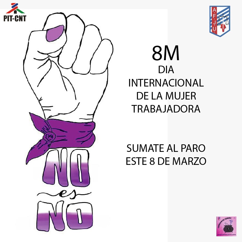 Te invitamos a sumarte al paro este 8M

#8m 
#8marzo 
#diadelamujer 
#díainternacionaldelamujer 
#AFJU