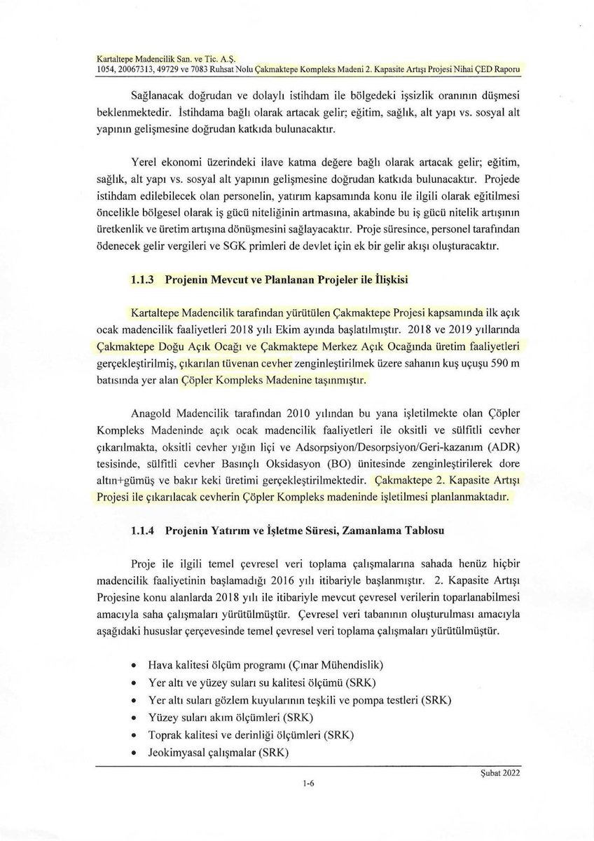 İliç’te Anagold’un işlettiği ‘Çöpler madeninde’ aşırı yükleme yapılan ve kayma yaşanan yığın liç sahasına⬇️

Kartaltepe A.Ş. adlı bir şirketin de, ‘Çakmaktepe madeninden’ çıkardığı oksit cevherlerini getirip yığdığını tespit ettik.

Sonuç olarak:

❌ Bu maden tesisinde bir değil