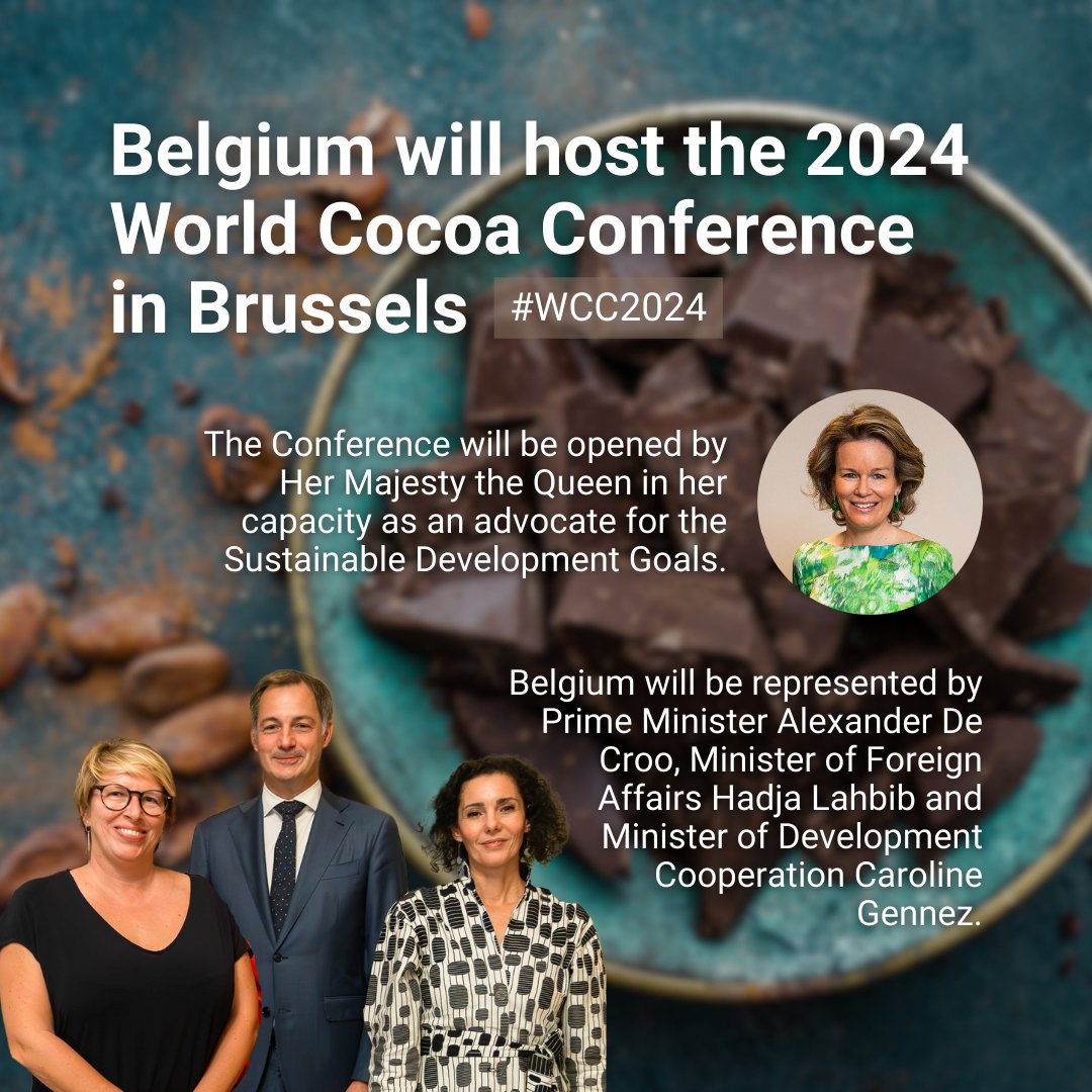 🍫🌏 Del 21 al 24 de abril se celebrará en Bruselas la Conferencia Mundial del Cacao. Será la ocasión de conocer a los principales agentes del sector, quienes debatirán sobre las formas de cultivar el preciado grano de forma sostenible. @WorldCocoaConf #WCC2024 #CocoaBrussels2024