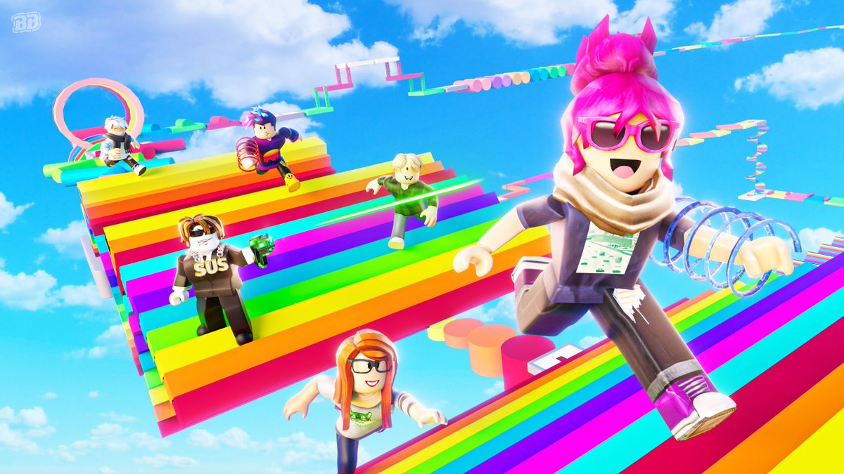 Check out this thumbnail I made for <a href="/DDrawees/">Drawees</a> 's new obby game! 🏃

Likes and reposts are appreciated! 💞♻️
Maybe drop a follow aswell? 🤔
#Roblox #RobloxGFX #RobloxDev #RobloxArt #RobloxUGC