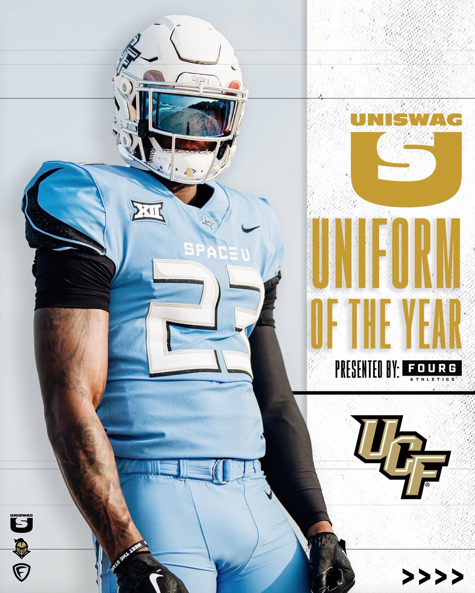 The fans voted @UCF_Football the winner of the 2023 UNISWAG Uniform of the Year presented by @FourgAthletics! #uniswag