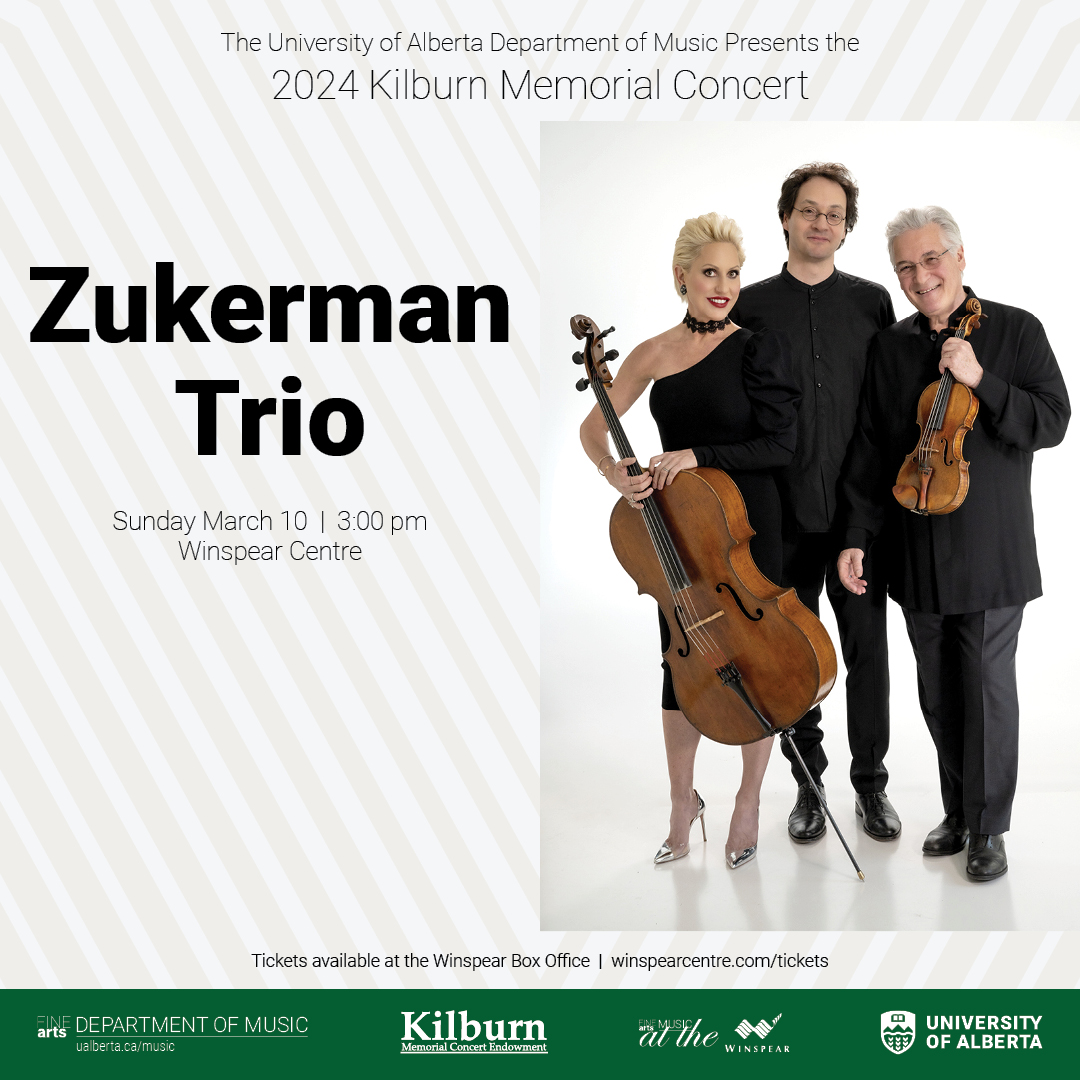 2 MUST SEE concerts await you this weekend. 'Bach: Music of Fear and Faith' at ConHall SatMar9@7:30 (showpass.com/bach-music-of-…) and the Zukerman Trio at @winspearcentre on SunMar10@3 (winspearcentre.com/tickets/events…). #UAlberta #UAlbertaArts #yegmusic @UofA_Arts @AFA1991