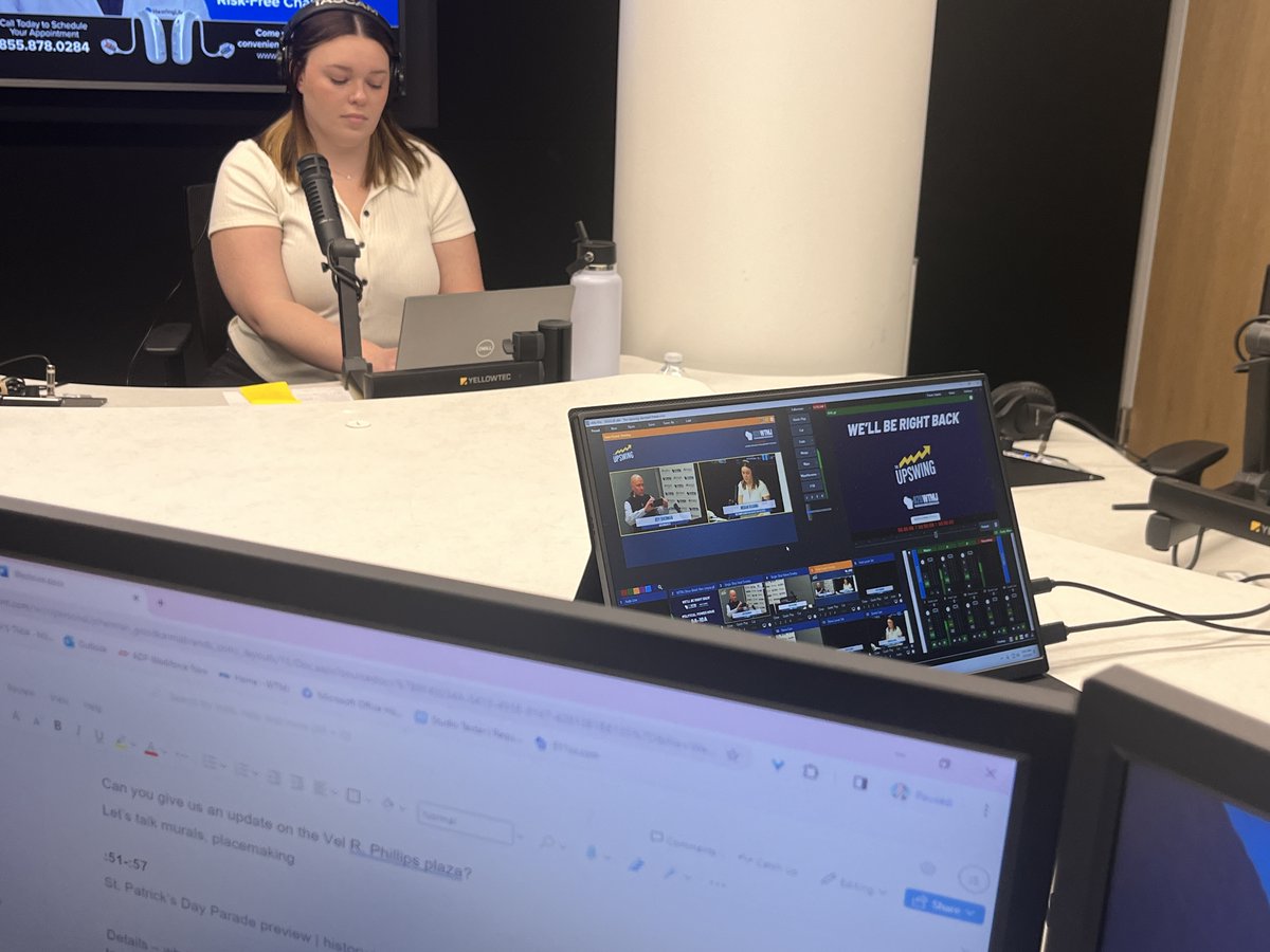 ShermanJeff's tweet photo. A big thank you to @staciecallies and @MeganKujawa from @WestownAssoc for joining The Upswing today on @620wtmj 

Hope you made it to the @Fiserv welcoming event on time, Stacie!  

Downtown Milwaukee is truly on a roll, and the big @MkeStPatsParade is THIS coming Saturday! ☘️