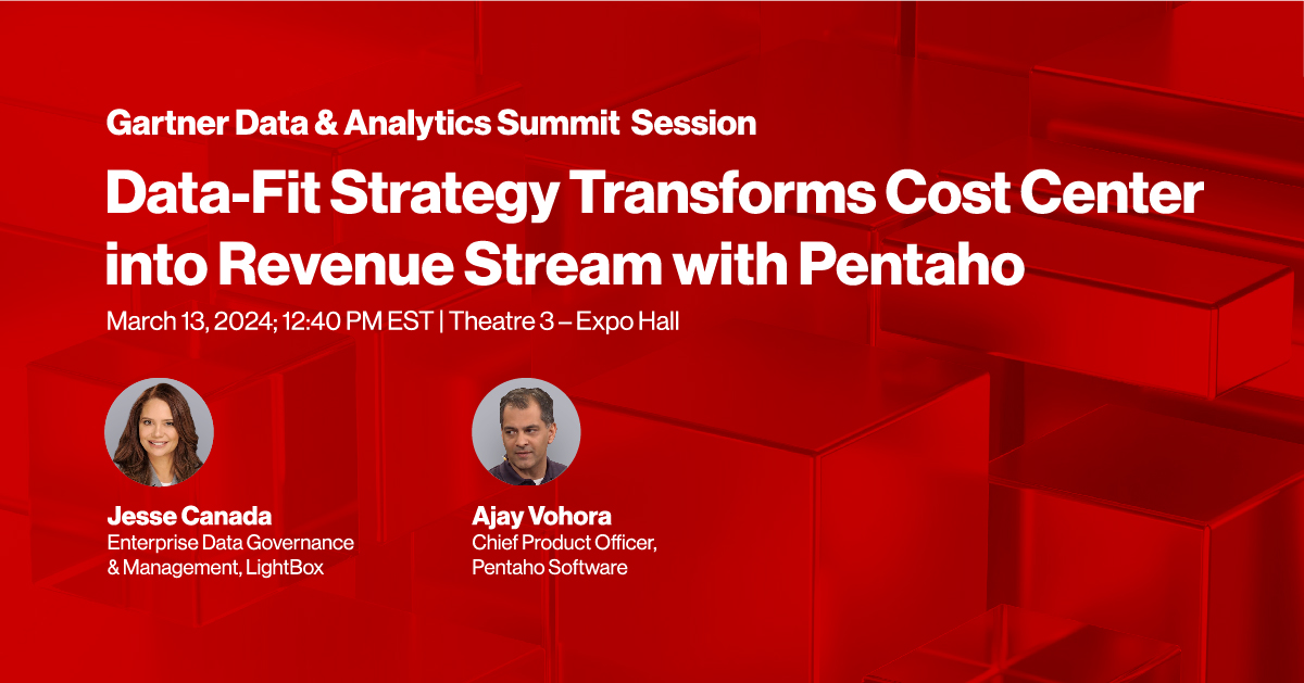 Pentaho's tweet image. This is a pretty amazing story. Using the Pentaho Data Catalog this customer was able to take data that was previously dead weight and turn it into monetized products that paid for their Pentaho investment in less than a year. This is #Datafit.