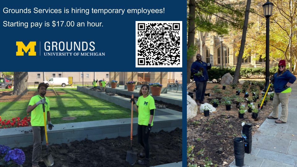 Looking for spring / summer work? We’re hiring!

careers.umich.edu/job_detail/245…