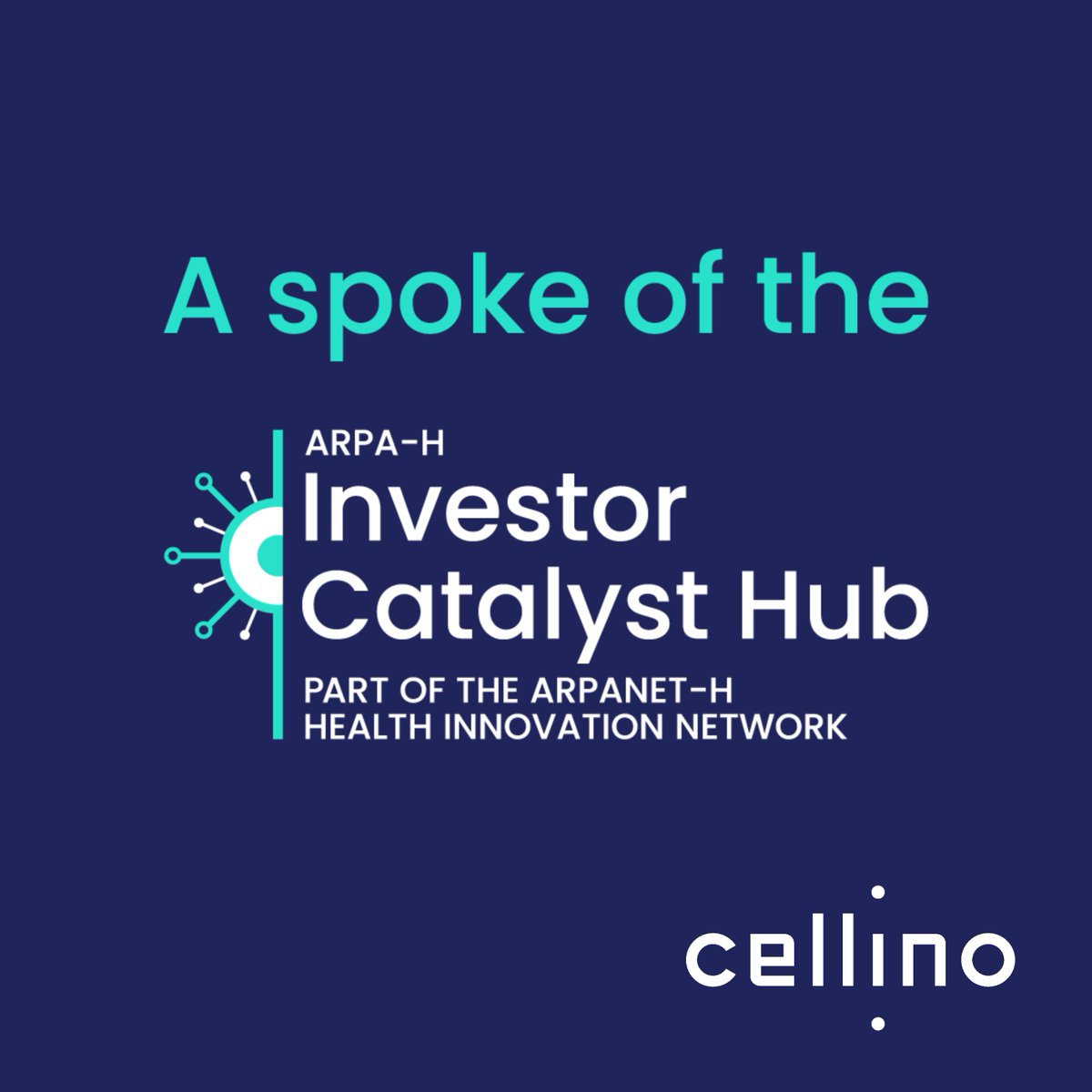 We've been selected as a spoke in the @invcatalysthub network, which is focused on accelerating #patient-centric #healthcare innovations & delivering improved outcomes for all. #ARPANETH🚀 Learn more about the @ARPA_H nationwide #healthinnovation network: bit.ly/4bXjlLx