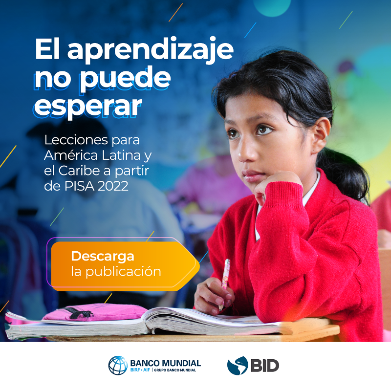 BancoMundialLAC's tweet photo. Tres de cada cuatro jóvenes de 15 años en #AmLat y el #Caribe no pueden demostrar habilidades básicas en matemáticas; Uno de cada dos no logra habilidades mínimas de lectura.

Conoce más en el nuevo informe de @el_BID y @BancoMundialLAC #ElAprendizajeNopuedeEsperar