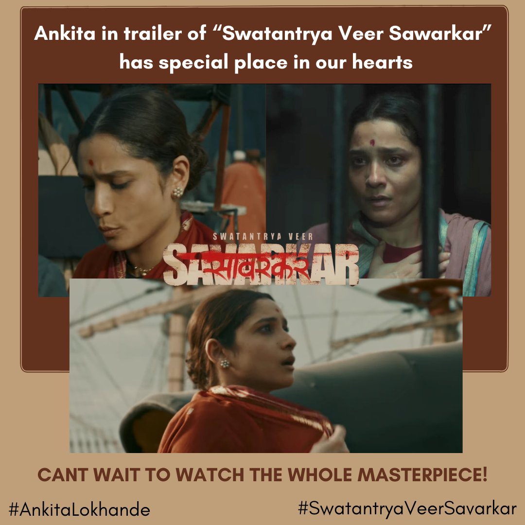 Trailer is out now‼️ and @anky1912 is already winning our hearts ❤️
VEER SAVARKAR FT ANKITA 

#AnkitaLokhande #Ankita #Trailer #New #TrailerLaunch #AnVi #SwatantraVeerSavarkar

Ankita Lokhande, New, Movie, Trailer, Release