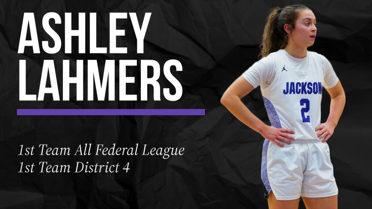 Jackson Lady Bears (@lady_bearsbball) on Twitter photo Congratulations to <a href="/ashlahmers/">Ashley Lahmers</a> for earning 1st Team All- Federal League and 1st Team District 4!!!👏🏻💜 Congratulations to <a href="/ashlahmers/">Ashley Lahmers</a> for earning 1st Team All- Federal League and 1st Team District 4!!!👏🏻💜
