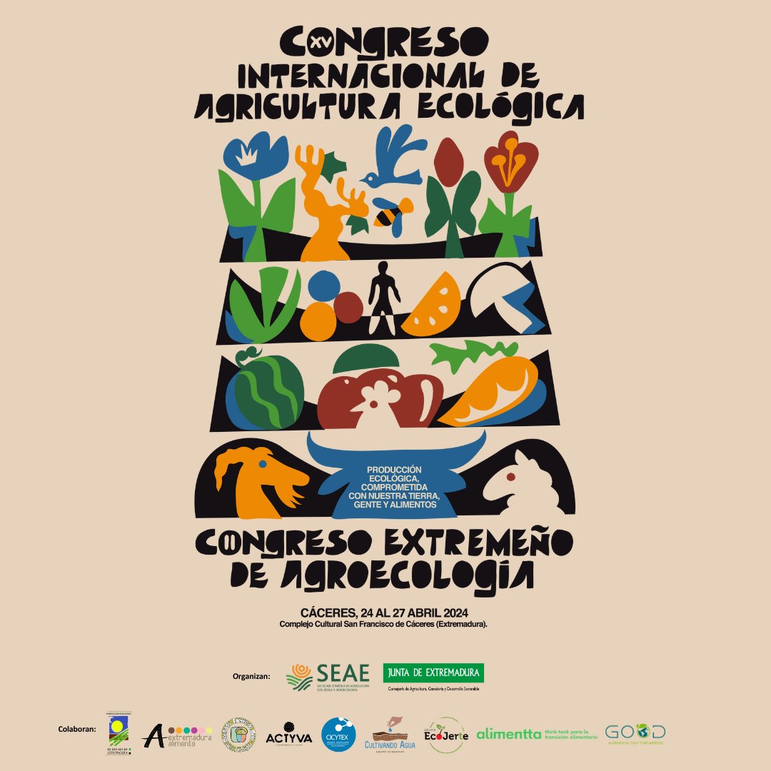 🤓 Por petición popular... ‼️👉🏼 AMPLIAMOS PLAZO para el envío de comunicaciones
mailchi.mp/42f37a7f04a9/p…

😊 Aprovecha la prórroga y presenta tu #investigación o #experiencia (formato oral, póster o vídeo) en el XV Congreso SEAE - II Congreso Extremeño de Agroecología.
ℹ️⤵️