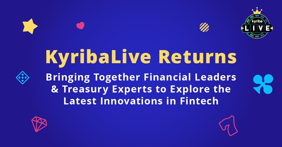 kyribacorp's tweet photo. 📢  KyribaLive is almost here! Join us for keynotes from Kyriba leaders and Kyriba’s platinum plus sponsors, including Clearsulting, @Deloitte, @PwC, @RSMUSLLP and platinum sponsors @GoldmanSachs, ICD and @NitorPartners. Read more here: https://t.co/7ymN8tI3YB https://t.co/hzjUiI81Jr