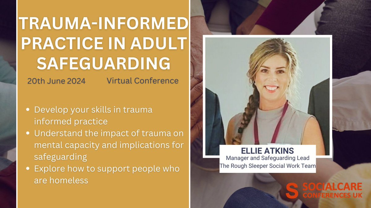 Kerry Tarrant (@scuk_kerry) on Twitter photo Pleased to confirm <a href="/EllieAtkinsUK/">@ellie.atkins</a> will be joining us at #TraumaAS to discuss how you can develop your skills in trauma informed practice
More details about the day can be found at: ow.ly/hays50QKC7a
<a href="/HCUK_Clare/">HCUK Clare π</a> #Safeguarding #AdultSafeguarding #TraumaInformedSafeguarding Pleased to confirm <a href="/EllieAtkinsUK/">@ellie.atkins</a> will be joining us at #TraumaAS to discuss how you can develop your skills in trauma informed practice
More details about the day can be found at: ow.ly/hays50QKC7a
<a href="/HCUK_Clare/">HCUK Clare π</a> #Safeguarding #AdultSafeguarding #TraumaInformedSafeguarding