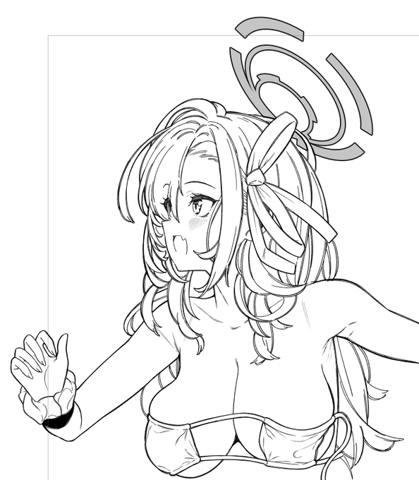 ペン入れ終わった 