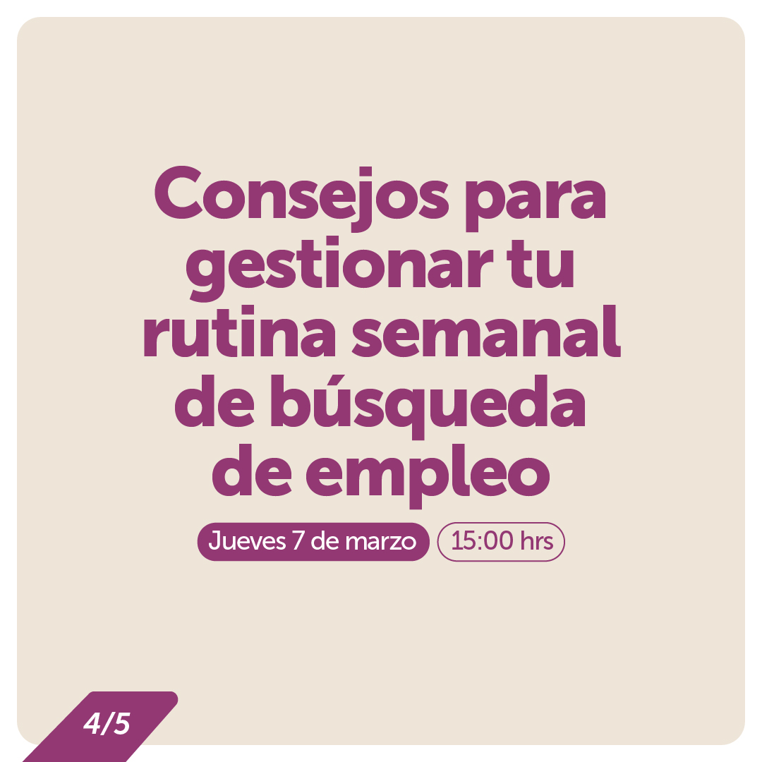 Esta semana nuestros talleres de orientación laboral están enfocados en el desarrollo del CV, entrevista laboral, competencias y habilidades 🤓. 
Ya te puedes inscribir de manera gratuita en bit.ly/3JXvjHH