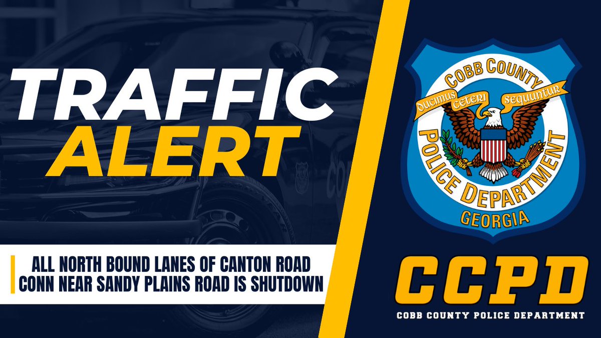 Please avoid Canton Road Connector near Sandy Plains Road for an accident that has all lanes northbound shut down.